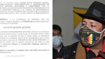 Aprehensión gobernador Santos Quispe