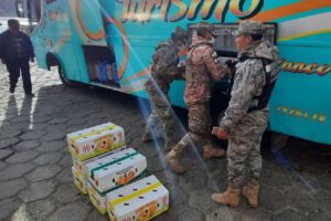 Decomisan productos alimenticios en el Estrecho de Tiquina