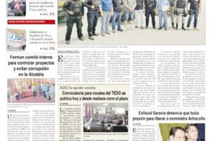 Portadas impresas del periódico La Patria