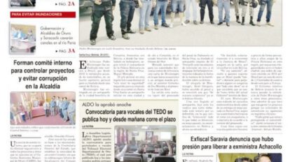 Portadas impresas del periódico La Patria