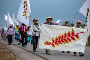 Marcha indígena en defensa de territorio y recursos naturales