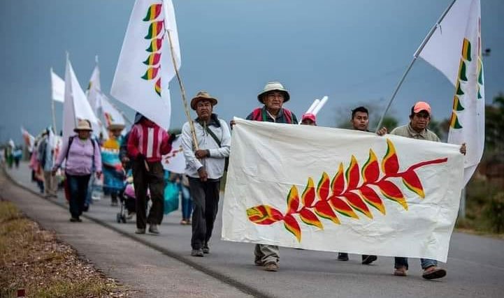 Marcha indígena en defensa de territorio y recursos naturales