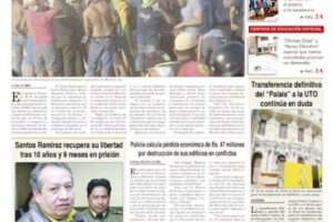 Portadas impresas del periódico La Patria
