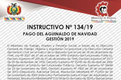 Aguinaldo de Navidad instruido por el Ministerio de Trabajo
