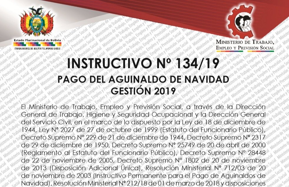 Aguinaldo de Navidad instruido por el Ministerio de Trabajo