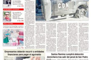 Portadas impresas del periódico La Patria