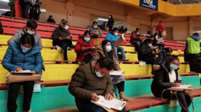 Resultados del examen de ascenso de categoría para maestros en Oruro