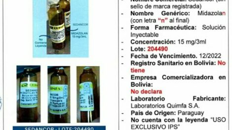 Alertan sobre el medicamento Midalozam falsificado