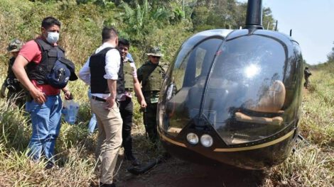 Operativos antidroga en Baures con helicóptero incautado