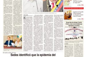 Portadas impresas del periódico La Patria