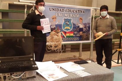 Revalorización de cultura y artesanía por estudiantes Uru Muratos