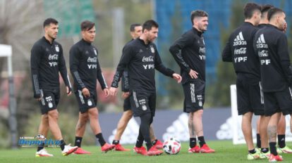 Selección argentina de fútbol entrena de cara al partido frente a Bolivia