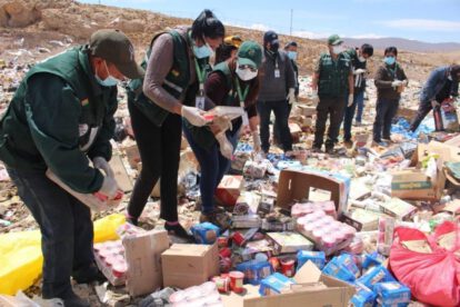 Destrucción de productos decomisados por Senasag