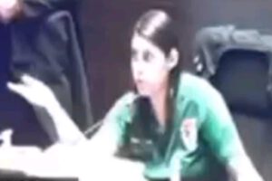 Andrea Barrientos en sesión del Senado