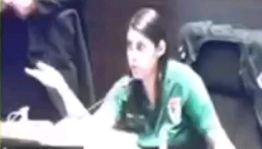Andrea Barrientos en sesión del Senado