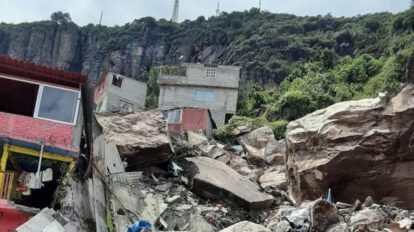 Derrumbe en el Cerro del Chiquihuite de México