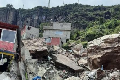 Derrumbe en el Cerro del Chiquihuite de México