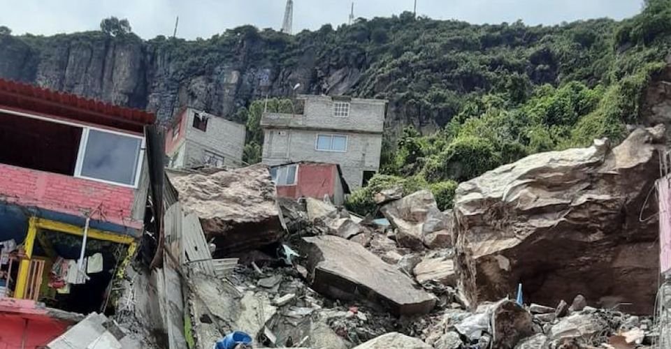 Derrumbe en el Cerro del Chiquihuite de México