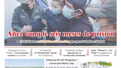 Edición impresa del periódico La Patria