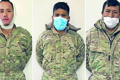 Militares bolivianos detenidos en Chile