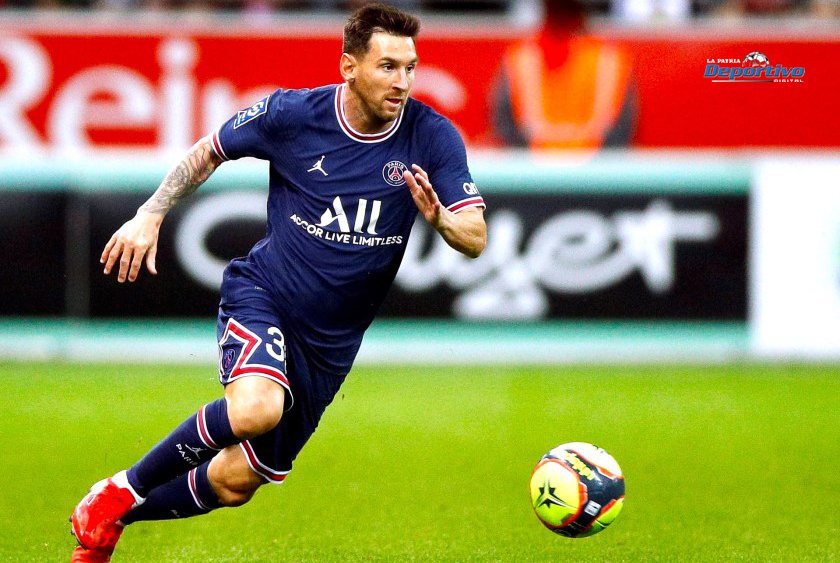 Lionel Messi PSG jugando en la Champions League
