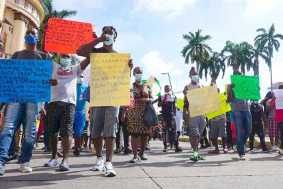 Huelga de hambre migrantes haitianos exigen paso libre hacia EE.UU.