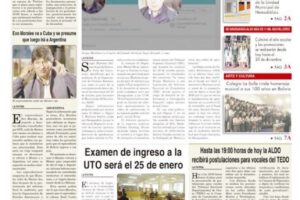 Portadas impresas del periódico La Patria