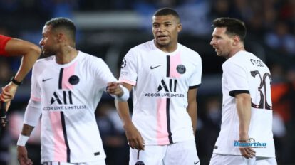 PSG empate Champions con Neymar, Messi y Mbappé