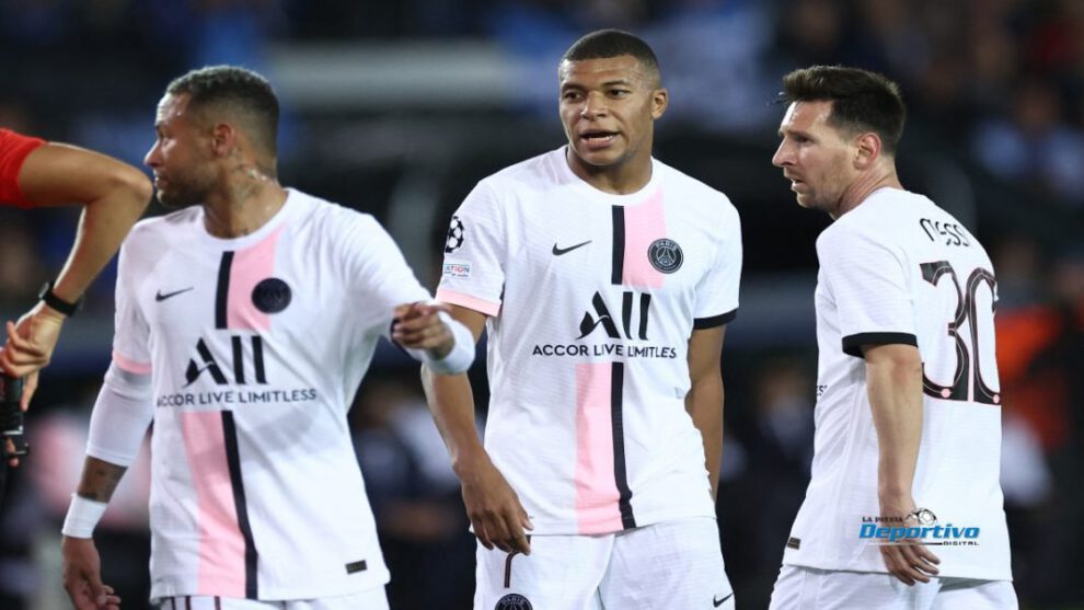 PSG empate Champions con Neymar, Messi y Mbappé
