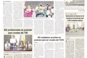 Portadas impresas del periódico La Patria