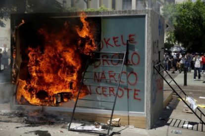 Protestas en El Salvador contra Bukele durante el bicentenario de la independencia