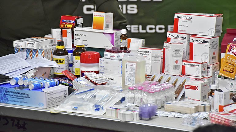 Fármacos falsificados y de contrabando identificados por Sedes La Paz