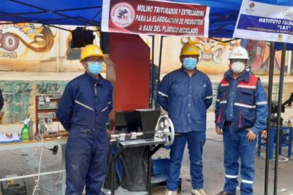 Trituradora para plástico reciclado fabricada por estudiantes del IAI