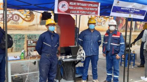 Trituradora para plástico reciclado fabricada por estudiantes del IAI