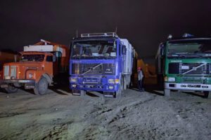 Incautación de camiones de contrabando en La Paz
