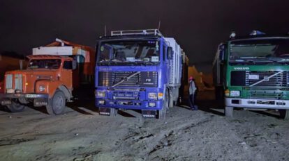 Incautación de camiones de contrabando en La Paz