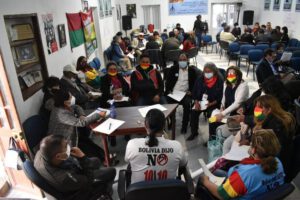 Marcha indígena por la defensa de la democracia y derechos humanos