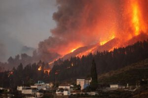 Eruptión volcánica en La Palma, España