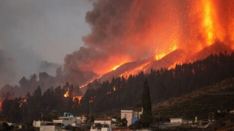 Eruptión volcánica en La Palma, España