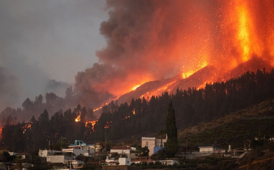 Eruptión volcánica en La Palma, España