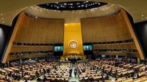 Asamblea de Naciones Unidas con la participación de Luis Arce