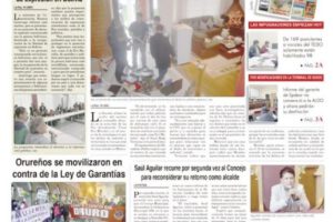 Portadas impresas del periódico La Patria