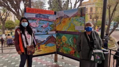 Activistas durante la promoción de la llegada de la Comisión Ramsar