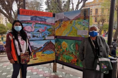 Activistas durante la promoción de la llegada de la Comisión Ramsar