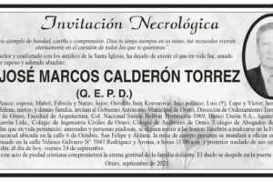 Invitación Necrológica de José Marcos Calderón Torrez
