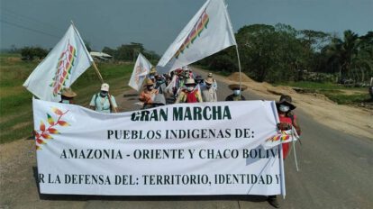 Marcha indígena en defensa de tierras
