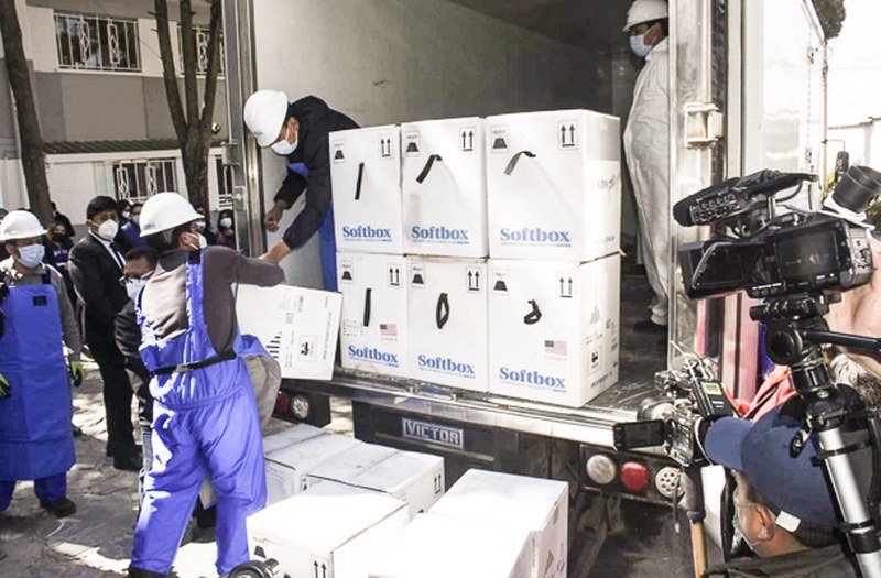Llega a Bolivia un nuevo lote de 188.370 vacunas Pfizer
