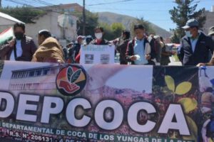 Cocaleros de los Yungas en marcha por Adepcoca