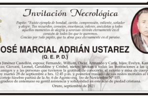 Invitación Necrológica: José Marcial Adrián Ustarez