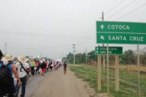 Marcha Indígena llega al Santuario de Cotoca